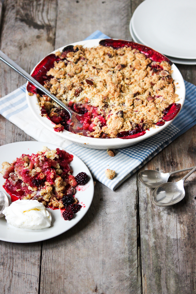 Blackberry and Apple Crumble